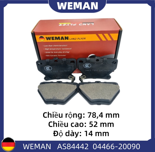 WEMAN Má phanh AS84442 Toy*ta Altis Vios Yaris