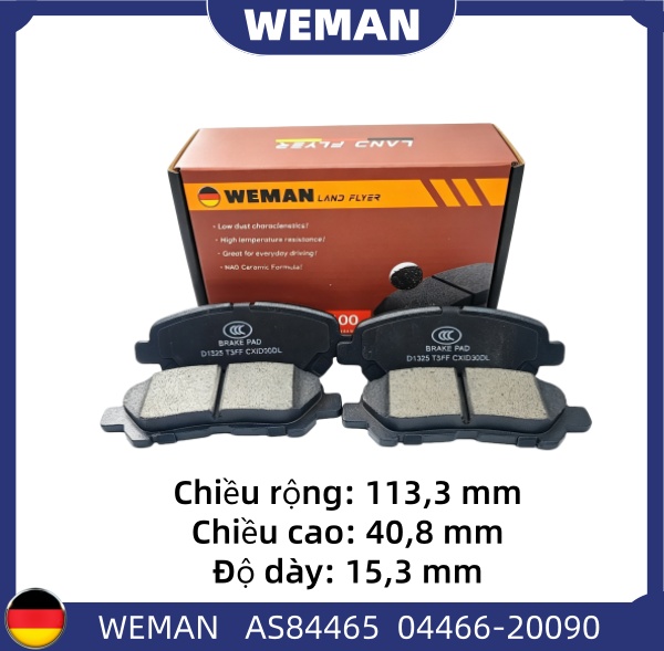 WEMAN Má phanh AS84465 Toy*ta Highlander