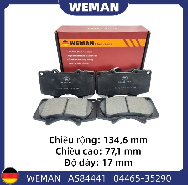 WEMAN Má phanh AS84441 Toy*ta Land Cruiser Fortuner