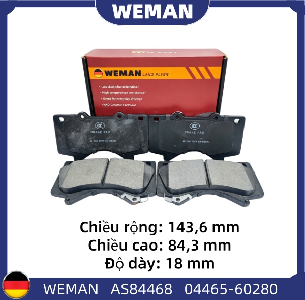 WEMAN Má phanh AS84468 Toy*ta Land Cruiser