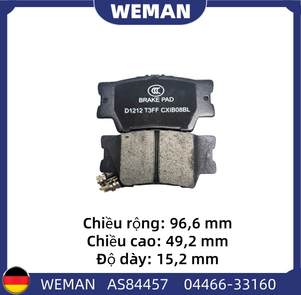 WEMAN Má phanh AS84457 Toy*ta Camry