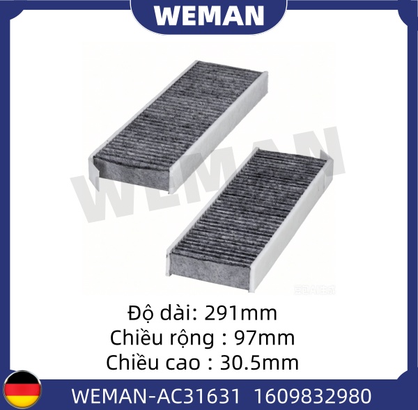WEMAN Lọc gió điều hòa AC31631T Peu*eot 3008 5008 508