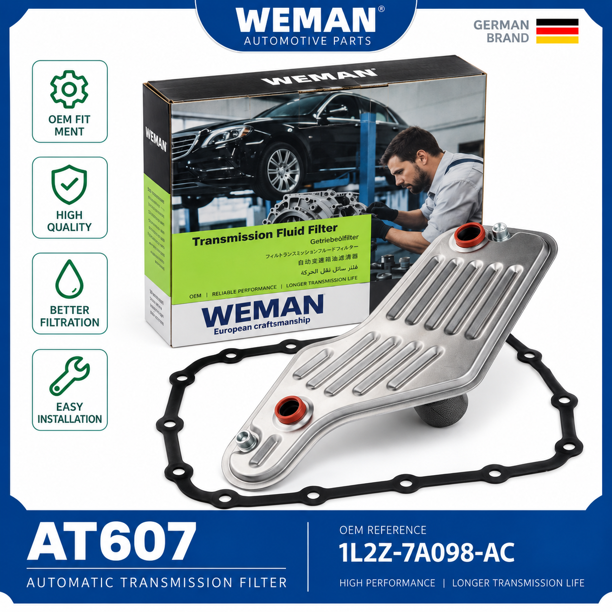WEMAN Lọc dầu hộp số AT607 For-d Explorer Everest Ranger BT-50